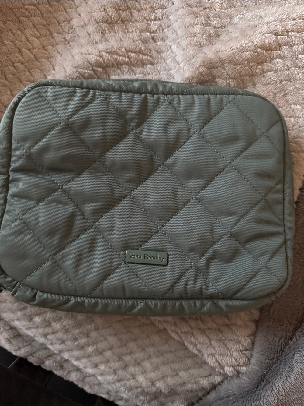Vera Bradley Quilted Travel Cosmetic Case in Sage